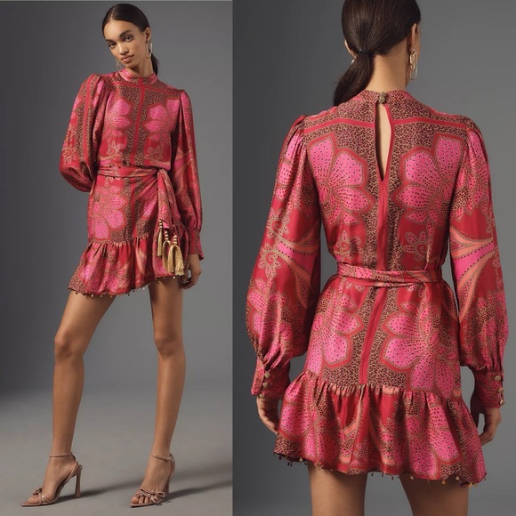Dress Party Long By Anthropologie In Floral Print, Size: M main image 1